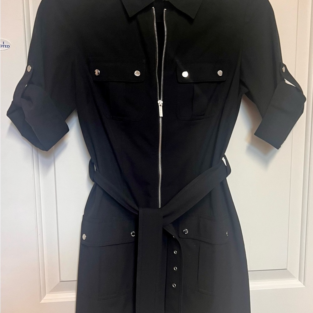 Michael Kors Black Zip-Up Dress